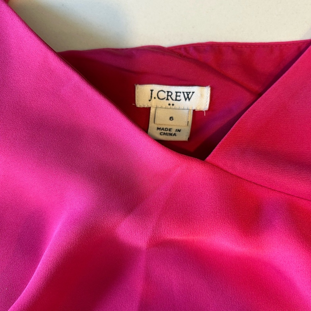 J.Crew Ruffle Front Cami Dress In Wild Berry - Picture 4 of 10